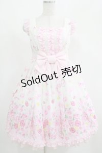 Angelic Pretty / Powder Roseフリルジャンパースカート Free シロ H-25-04-28-003-AP-OP-NS-ZH