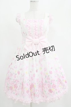 画像1: Angelic Pretty / Powder Roseフリルジャンパースカート Free シロ H-25-04-28-003-AP-OP-NS-ZH