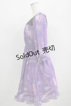 画像2: 6％DOKIDOKI / シフォンワンピース Free パープル H-25-04-28-024-LO-OP-NS-ZH