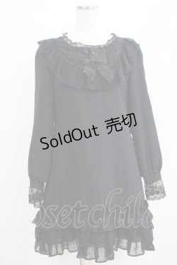 画像1: BABY,THE STARS SHINE BRIGHT / ドットシフォンワンピース Free ブラック H-25-04-28-025-BA-OP-NS-ZH