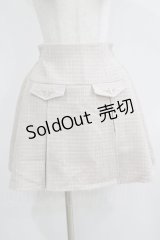 axes femme POETIQUE / フラップデザインツィードスカート M ピンク H-25-04-28-026-AX-SK-NS-ZH