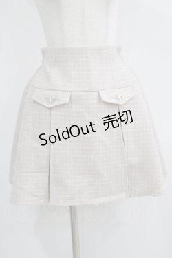 画像1: axes femme POETIQUE / フラップデザインツィードスカート M ピンク H-25-04-28-026-AX-SK-NS-ZH