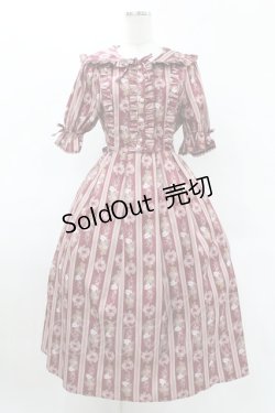 画像1: axes femme kawaii / RosyBear柄ワンピース M ワイン H-25-04-29-043-AX-OP-NS-ZH