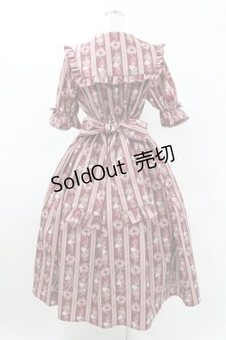 画像2: axes femme kawaii / RosyBear柄ワンピース M ワイン H-25-04-29-043-AX-OP-NS-ZH