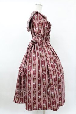 画像3: axes femme kawaii / RosyBear柄ワンピース M ワイン H-25-04-29-043-AX-OP-NS-ZH