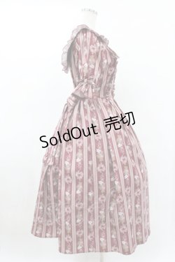 画像3: axes femme kawaii / RosyBear柄ワンピース M ワイン H-25-04-29-043-AX-OP-NS-ZH