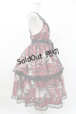 画像3: Royal Princess Alice / PUNK CATジャンパースカート（ロング丈） Free レッド H-25-04-29-046-LO-OP-NS-ZH