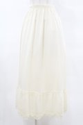 axes femme / 薔薇レースロングペチスカート M アイボリー H-25-04-29-051-AX-SK-NS-ZH
