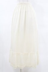 axes femme / 薔薇レースロングペチスカート M アイボリー H-25-04-29-051-AX-SK-NS-ZH