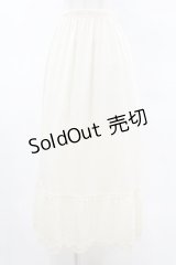 axes femme / 薔薇レースロングペチスカート M アイボリー H-25-04-29-051-AX-SK-NS-ZH