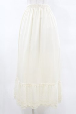 画像1: axes femme / 薔薇レースロングペチスカート M アイボリー H-25-04-29-051-AX-SK-NS-ZH