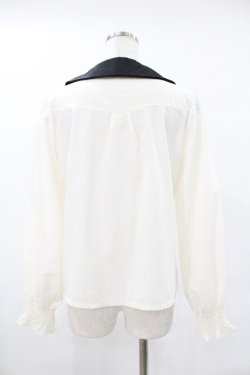 画像2: axes femme POETIQUE / リボン付きコウモリカラーブラウス M アイボリー H-25-04-29-057-AX-BL-NS-ZH
