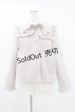 画像1: m petit by misako / セーラー襟ショートコート L ピンク H-25-04-29-058-LO-CO-NS-ZT-C030