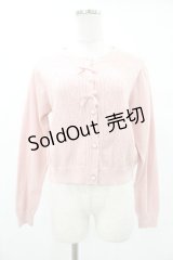 m petit by misako / AM*ハート透かしニットカーディガン L ピンク H-25-04-29-059-LO-TO-NS-ZH