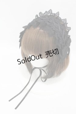 画像1: axes femme POETIQUE / レースアップヘッドドレス  ブラック H-25-04-29-013-AX-AC-NS-ZH