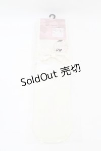 m petit by misako / ダイヤ柄レース＆リボン付きオーバーニーソックス  アイボリー H-25-04-29-022-LO-ZA-NS-ZH