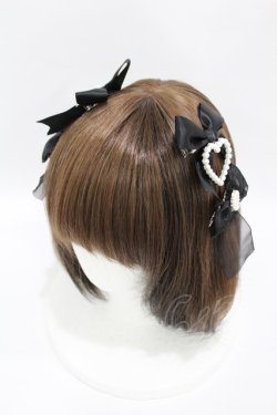 画像1: Lovely Tency / 眞白ありすコラボ/クリップセット  ブラック H-25-04-29-003-0-AC-NS-ZH