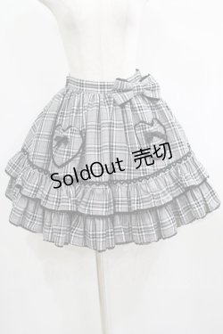 画像1: Angelic Pretty / タータンチェックハートポッケスカート Free グレー H-25-05-01-026-AP-SK-NS-ZH