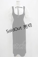 EATME / スキッパーブラウスレイヤードワンピース S ブラック H-25-05-01-028-LO-OP-NS-ZH