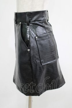 画像2: Melt the lady / レザータッチスカート S ブラック H-25-05-01-033-PU-SK-NS-ZH