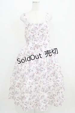 画像1: axes femme / ビッグリボン×ローズジャンパースカート【mobility限定商品】 Free ピンク H-25-05-01-004-AX-OP-NS-ZH