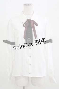 画像1: Amavel / Classic School シャツブラウス Free オフ/ブラック H-25-05-01-037-CA-BL-NS-ZH