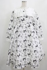 Lovely Tency / 眞白ありすコラボ/リボンプリントワンピース L オフ H-25-05-01-005-GO-OP-NS-ZH