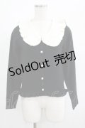 Ank Rouge / セーラーカラーニットカーディガン M ブラック H-25-05-01-049-CA-TO-NS-ZH