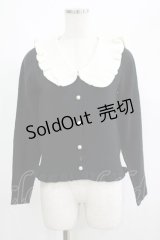 Ank Rouge / セーラーカラーニットカーディガン M ブラック H-25-05-01-049-CA-TO-NS-ZH