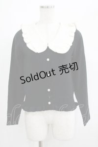 Ank Rouge / セーラーカラーニットカーディガン M ブラック H-25-05-01-049-CA-TO-NS-ZH