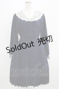 an another angelus / レース襟プリーツワンピース Free ネイビー H-25-05-01-053-CA-OP-NS-ZH
