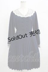 an another angelus / レース襟プリーツワンピース Free ネイビー H-25-05-01-053-CA-OP-NS-ZH