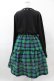 画像2: NieR Clothing / チェック切替ワンピース F 黒×緑 H-25-05-01-1039-PU-OP-KB-ZH (2)