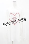 MILKBOY / DESTROY MY HEART L.S. TEE L ホワイト H-25-05-01-1045-MB-TO-KB-ZH