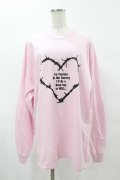 MILKBOY / DESTROY MY HEART L.S. TEE L ライトピンク H-25-05-01-1046-MB-TO-KB-ZH