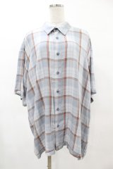 MILKBOY / CHECKED SHIRTS  サックス H-25-05-01-1047-MB-BL-KB-ZH