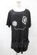 画像1: NieR Clothing / プリントチュニックワンピ F 黒 H-25-05-01-1054-PU-OP-KB-ZH (1)