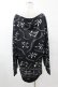 画像2: NieR Clothing / 総柄プリントカットソー F 黒 H-25-05-01-1055-PU-TO-KB-ZH (2)