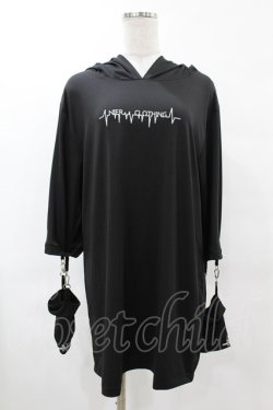 画像1: NieR Clothing / うさ耳ロゴパーカー F 黒 H-25-05-01-1056-PU-TO-KB-ZH