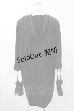 画像2: NieR Clothing / うさ耳ロゴパーカー F 黒 H-25-05-01-1056-PU-TO-KB-ZH