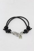 MILKBOY / LEATHER＆CHAINブレス  ブラック×シルバー H-25-05-01-1013-MB-AC-KB-ZH