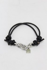MILKBOY / LEATHER＆CHAINブレス  ブラック×シルバー H-25-05-01-1013-MB-AC-KB-ZH