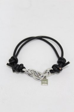画像1: MILKBOY / LEATHER＆CHAINブレス  ブラック×シルバー H-25-05-01-1013-MB-AC-KB-ZH