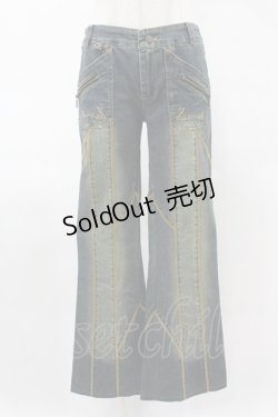 画像1: Ozz On / 刺繍デニム  デニム H-25-05-01-1025-OO-PA-KB-ZH