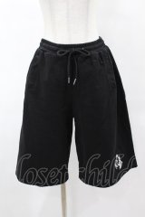 NieR Clothing / 九尾刺繍ハーフパンツ F 黒 H-25-05-01-1028-PU-PA-KB-ZH