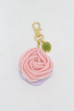 画像1: Q-pot. / フラワーガーデンマカロンバッグチャーム  ピンク×ラベンダー H-25-05-01-1004-QP-ZA-KB-ZH