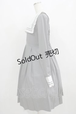 画像2: FLC / 皆方由衣コラボ/襟付きプリーツワンピース L グレー H-25-05-01-001-LO-OP-NS-ZH