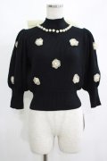 Swankiss / DR flower summer knit Free ブラック H-25-05-01-059-CA-TO-NS-ZH