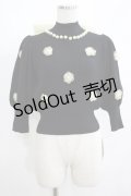 Swankiss / DR flower summer knit Free ブラック H-25-05-01-059-CA-TO-NS-ZH