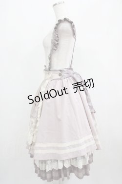 画像2: Hoshibako Works / ベアーズベーカリー エプロン&サスペンダー付きスカート(ロング丈) Free パープル H-25-05-01-006-LO-SK-NS-ZH